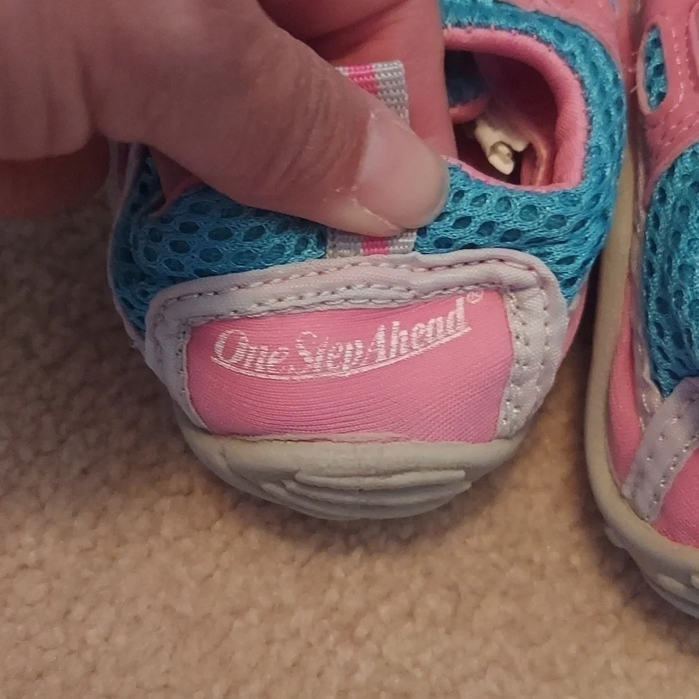 2 pairs Baby Water Shoes - blue pink green - size 6